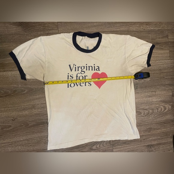 Vintage 1970s Ringer Tee ♥️ Virginia is for Lovers - Picture 6 of 12